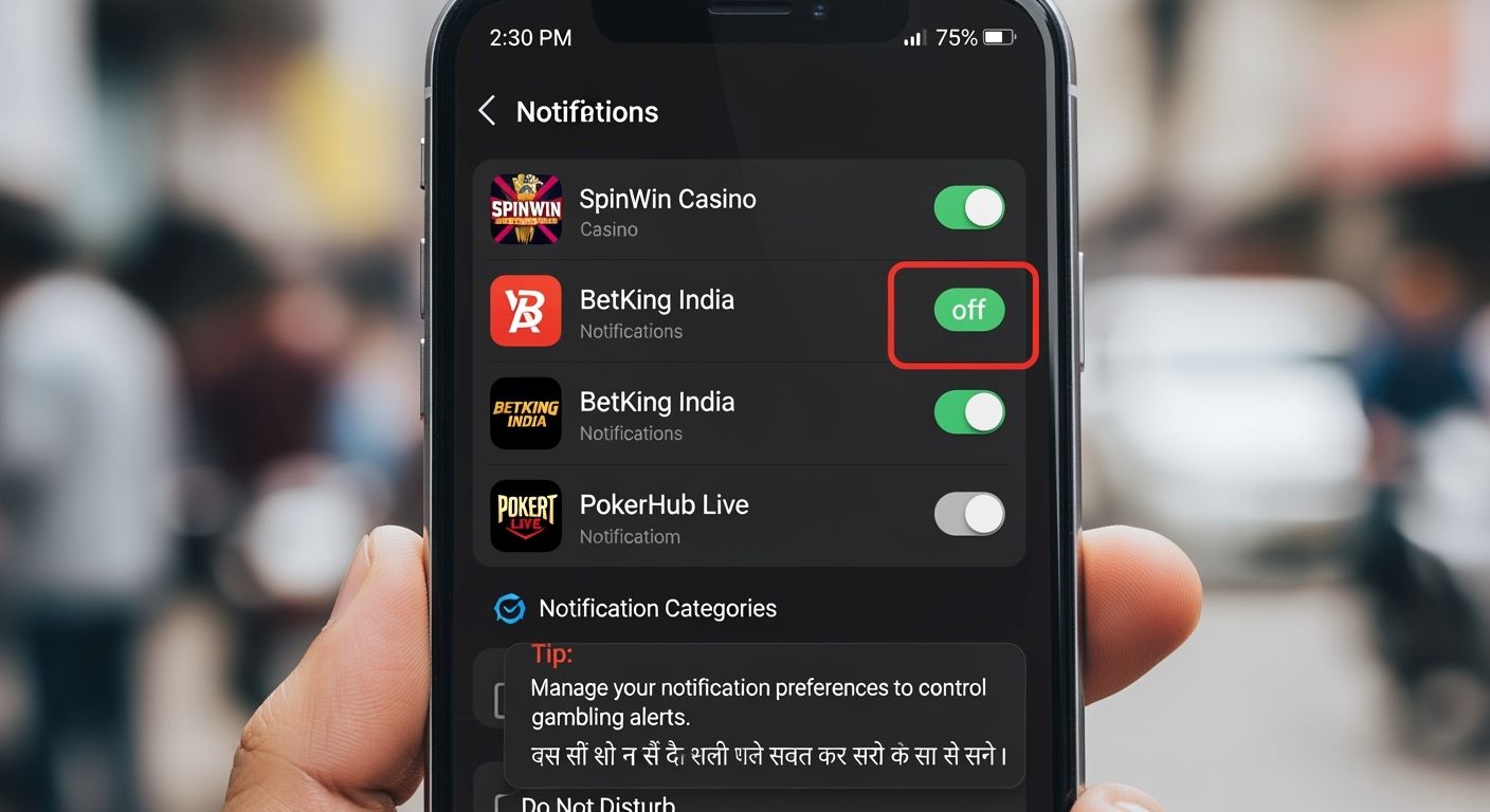 How to manage gambling notifications on mobile in India